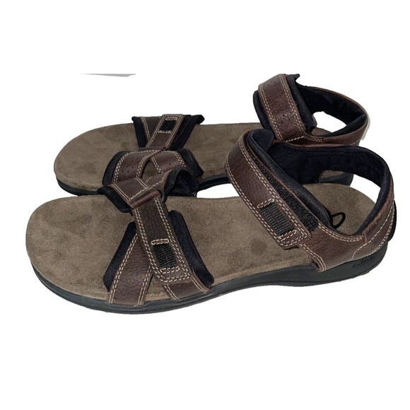Clarks Men's Keating Sandals size 14 NWT Brown Genuine Leather - Picture 2 of 10